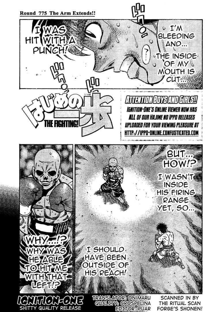 Hajime No Ippo - Chapter 775 : The Arm Extends!