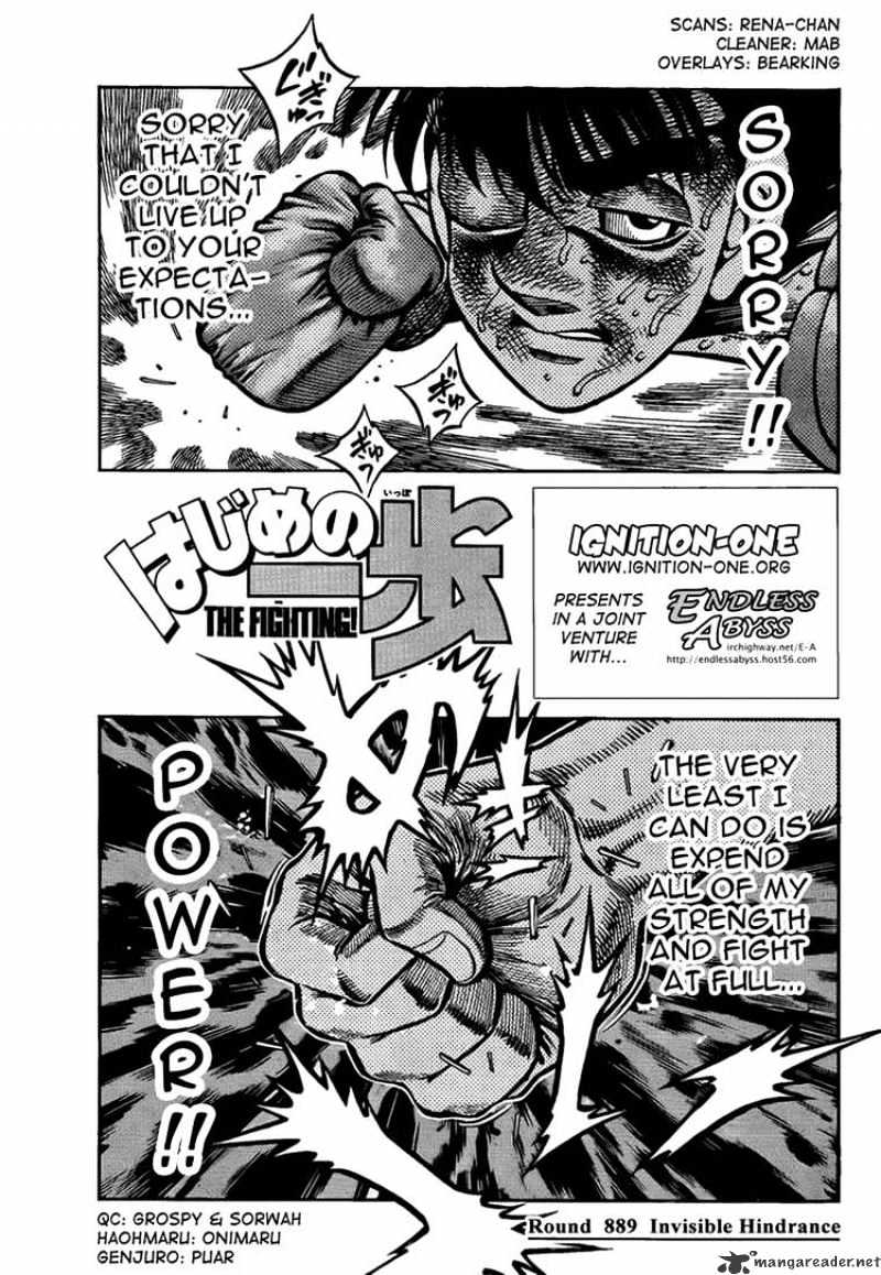 Hajime No Ippo - Chapter 889 : Invisible Ilindrance