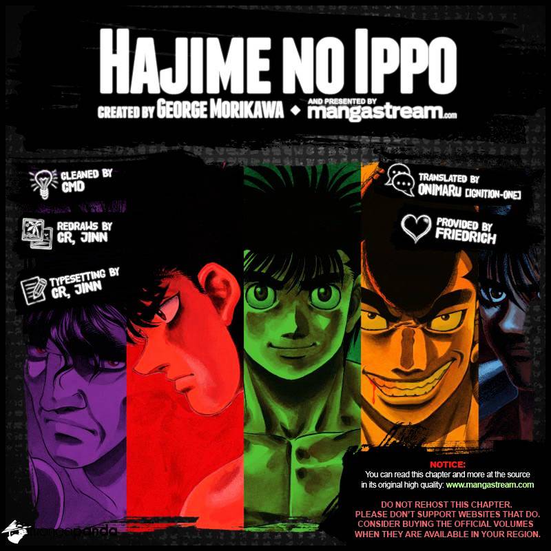 Hajime No Ippo - Chapter 1081 : A Tiger And A Grim Reaper Share A Room