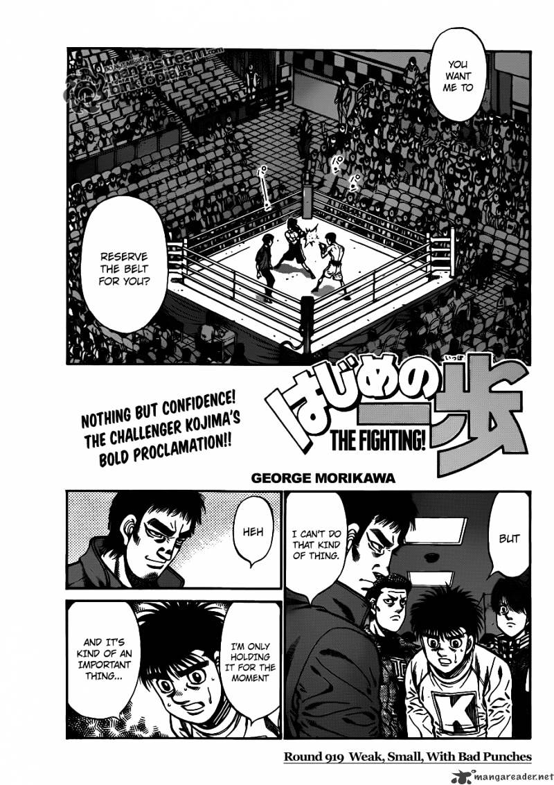 Hajime No Ippo - Chapter 919 : Weak, Small, With Bad Punches