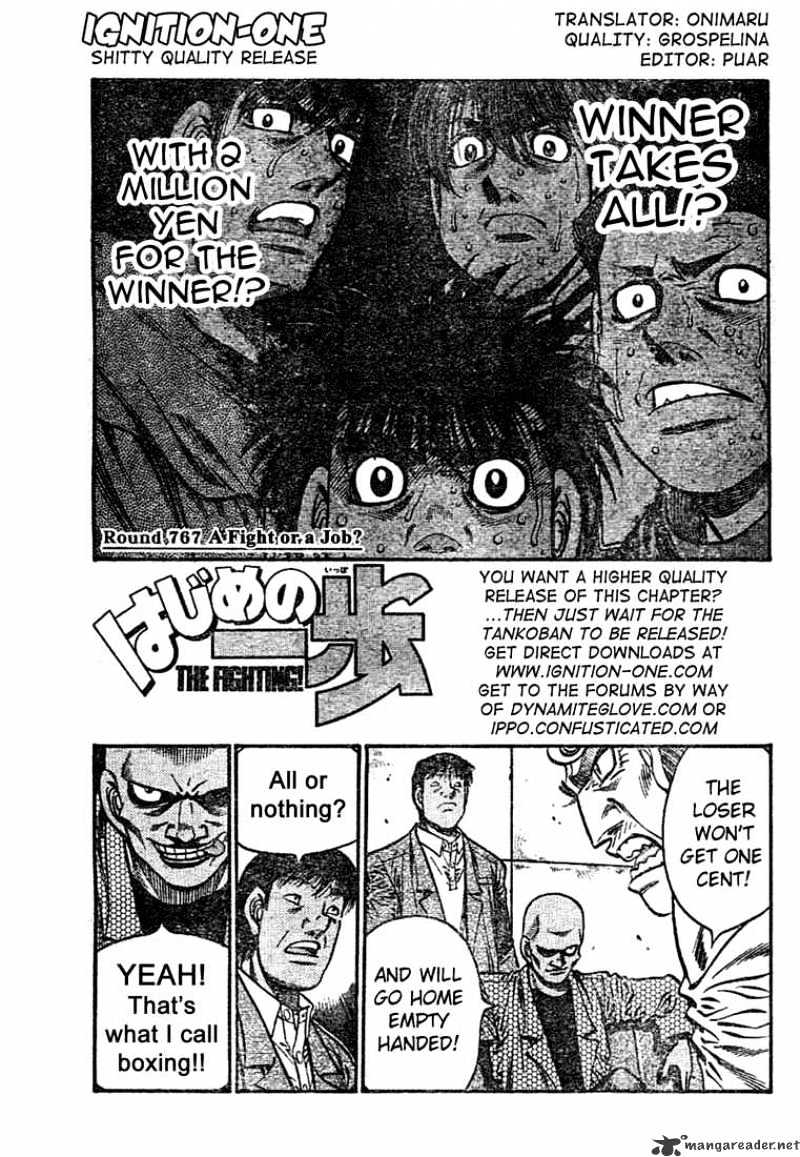 Hajime No Ippo - Chapter 767 : A Fight Or A Job