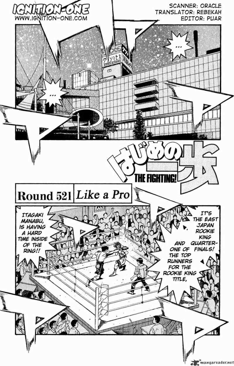 Hajime No Ippo - Chapter 521 : Face Of A Pro