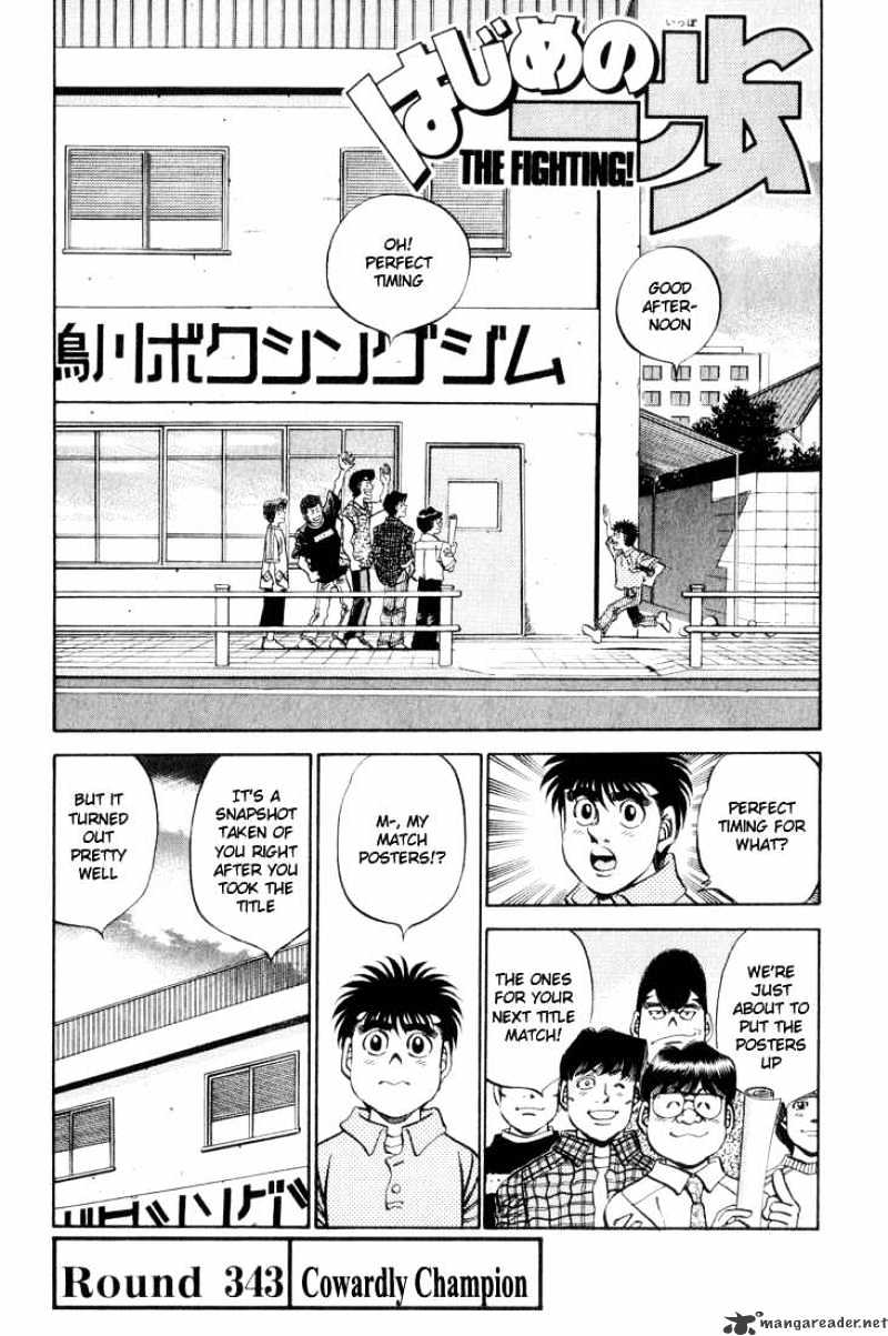 Hajime No Ippo - Chapter 343 : Cowardly Champion