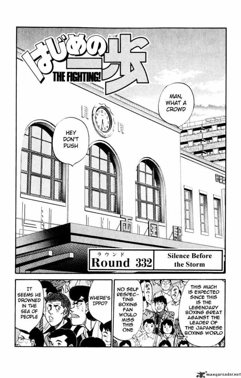 Hajime No Ippo - Chapter 332 : Silence Before The Storm