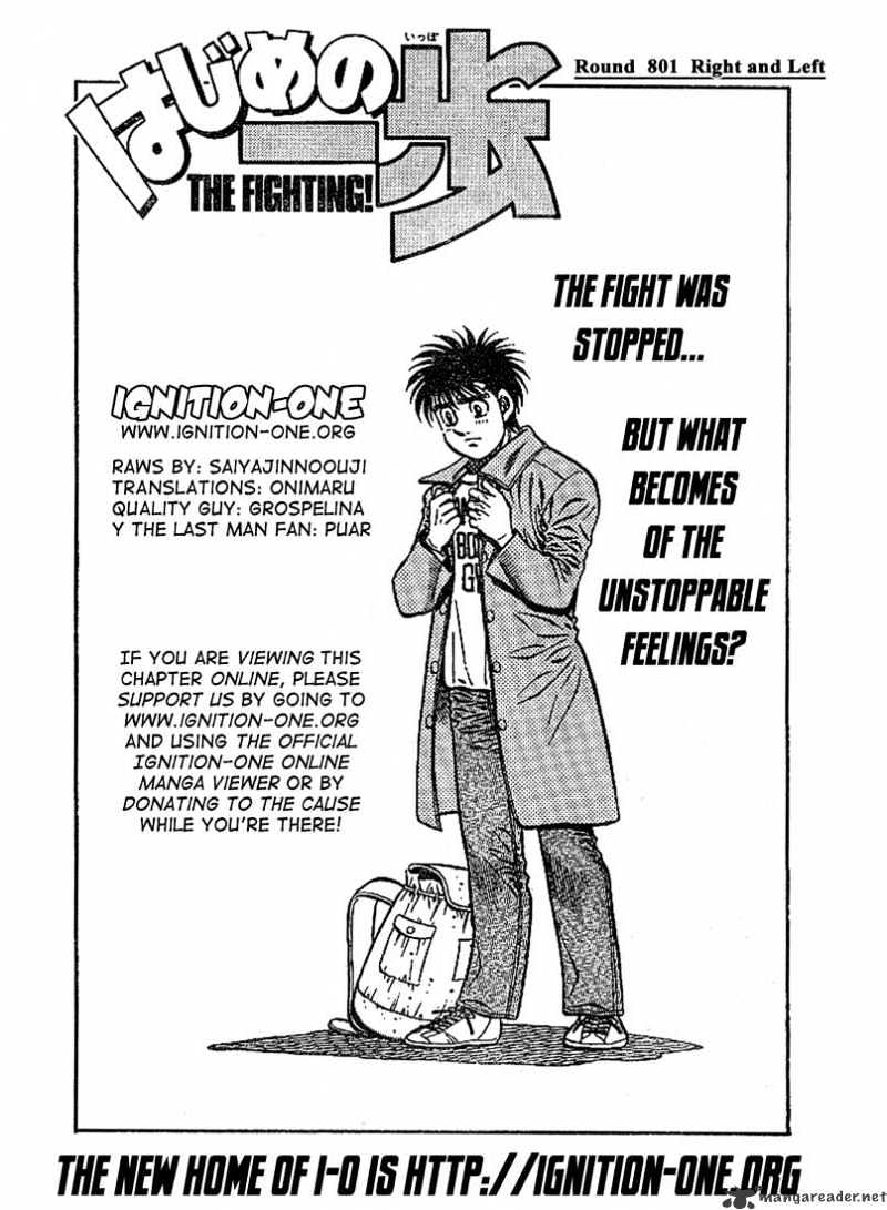 Hajime No Ippo - Chapter 801 : Right And Left