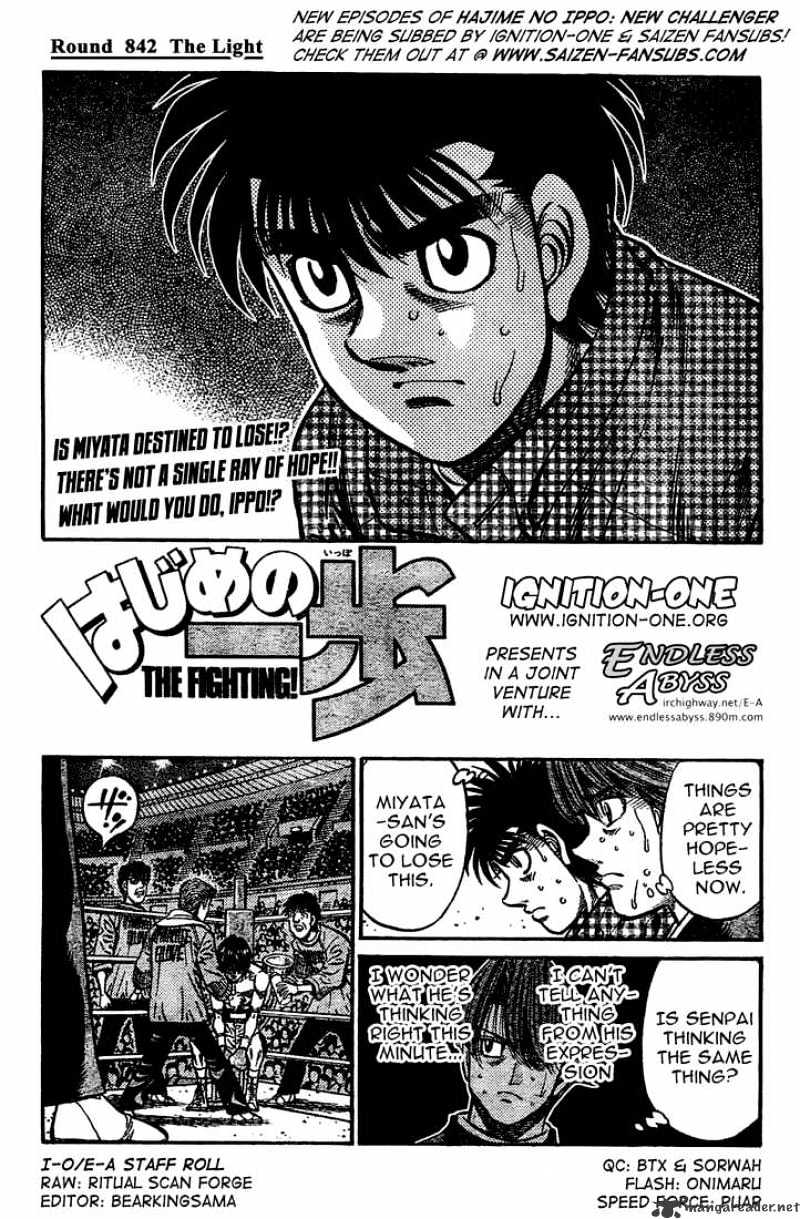 Hajime No Ippo - Chapter 842 : The Light