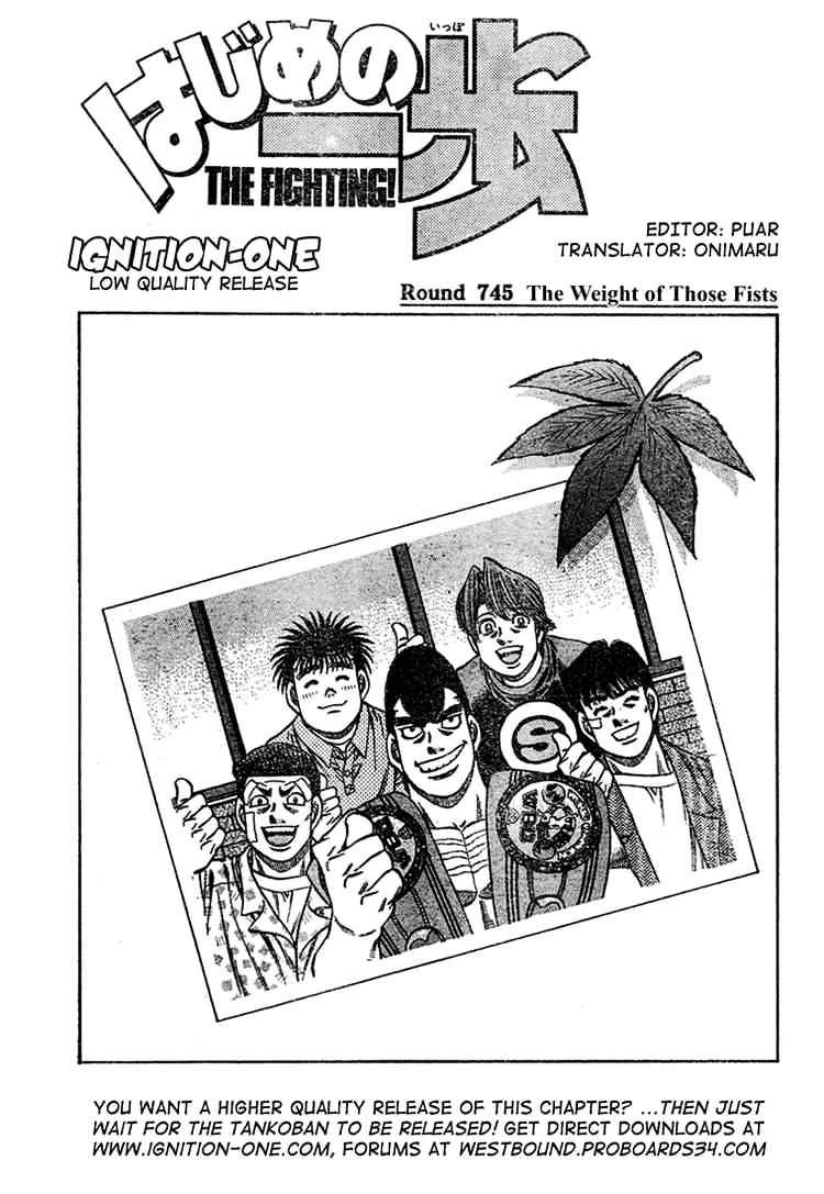 Hajime No Ippo - Chapter 745 : The Weight Of Those Fists