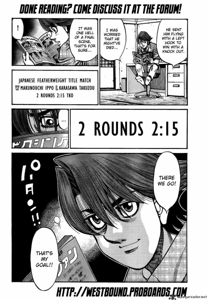 Hajime No Ippo - Chapter 898 : Goal For The Class A Tournament