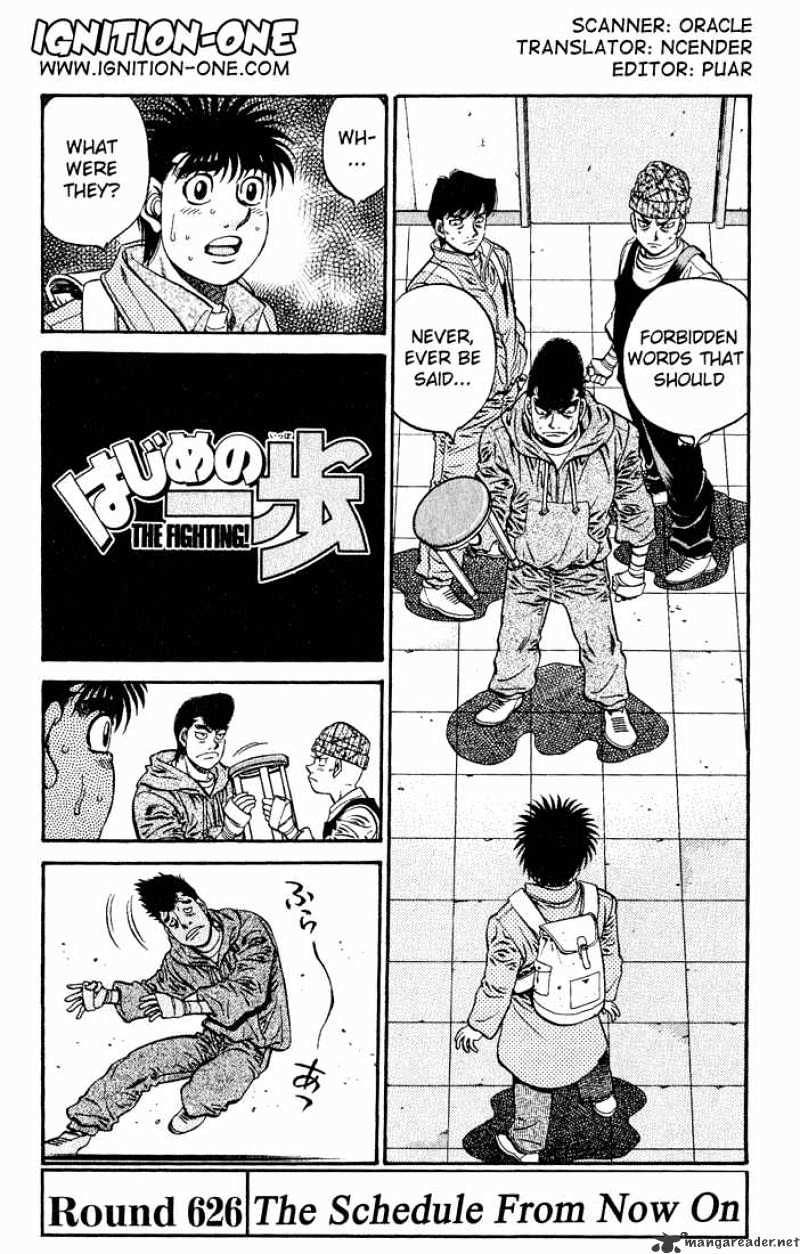 Hajime No Ippo - Chapter 626 : The Schedule From Now On