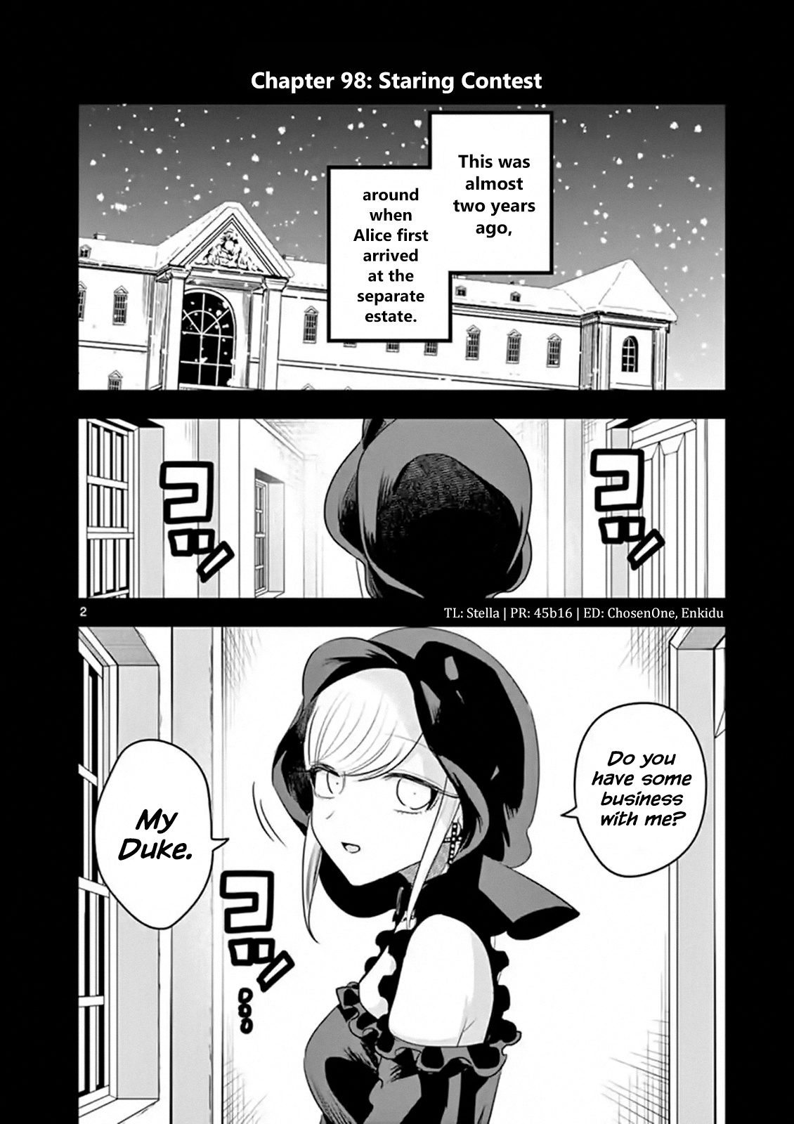 The Duke Of Death And His Black Maid - Vol.7 Chapter 98: Staring Contest