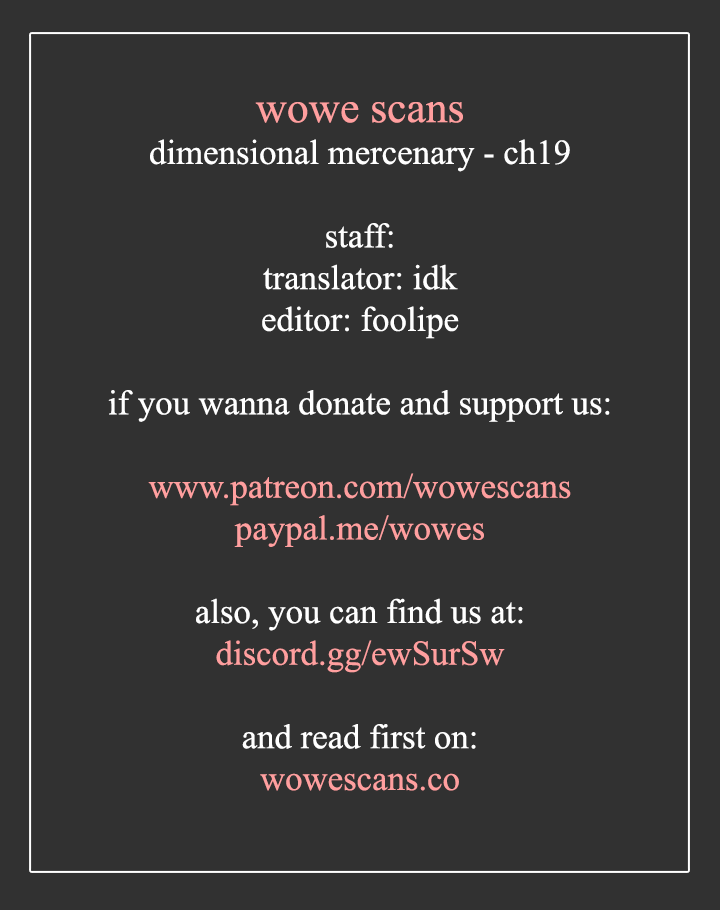 Dimensional Mercenary ( Other World Warrior ) - Chapter 19