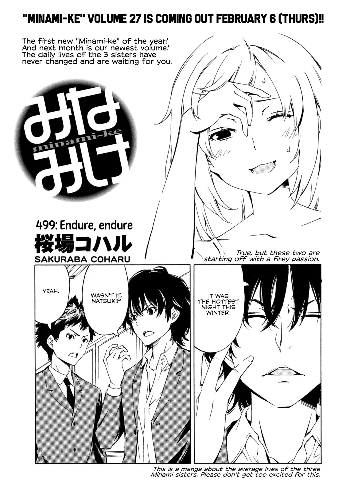 Minami-Ke - Chapter 499: Endure, Endure