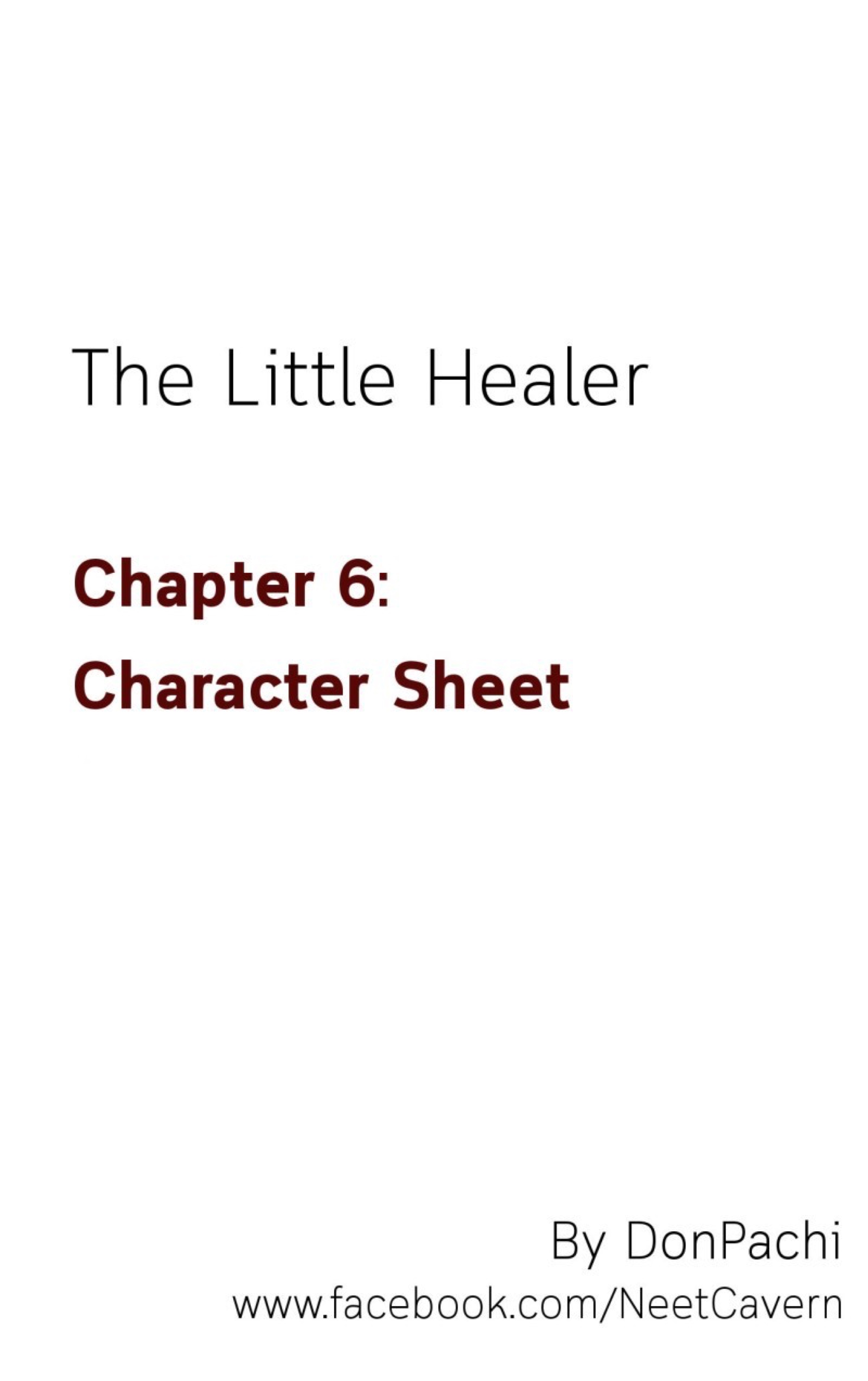 The Little Healer - Chapter 6: Character Sheet