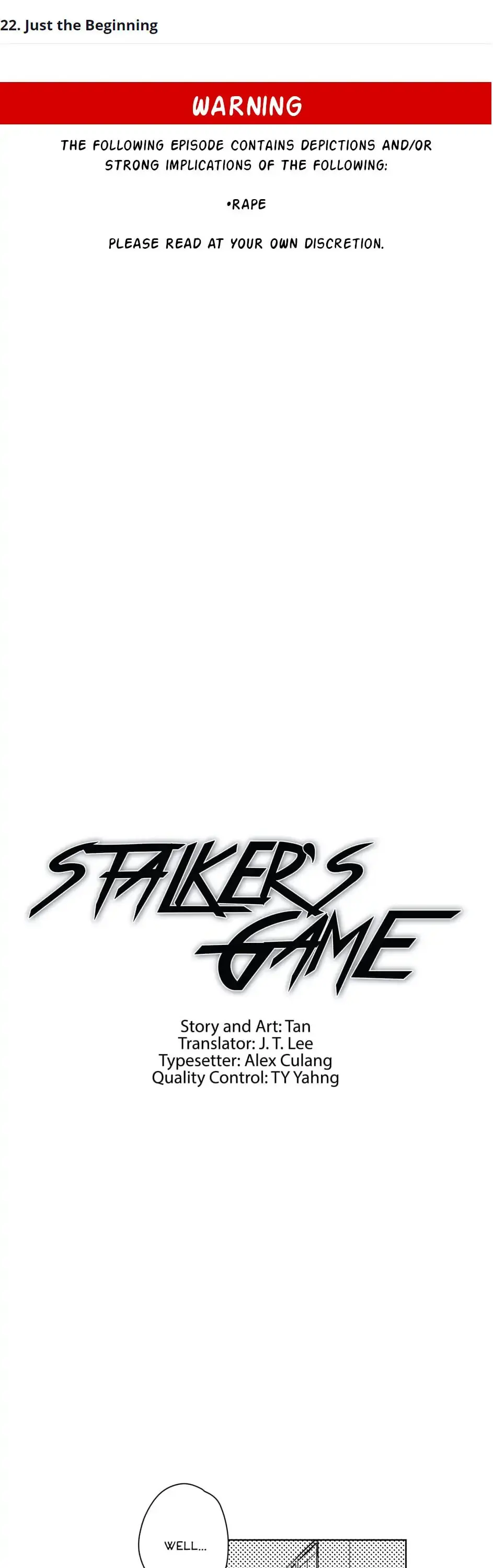 Stalker's Game - Chapter 22: Just The Beginning