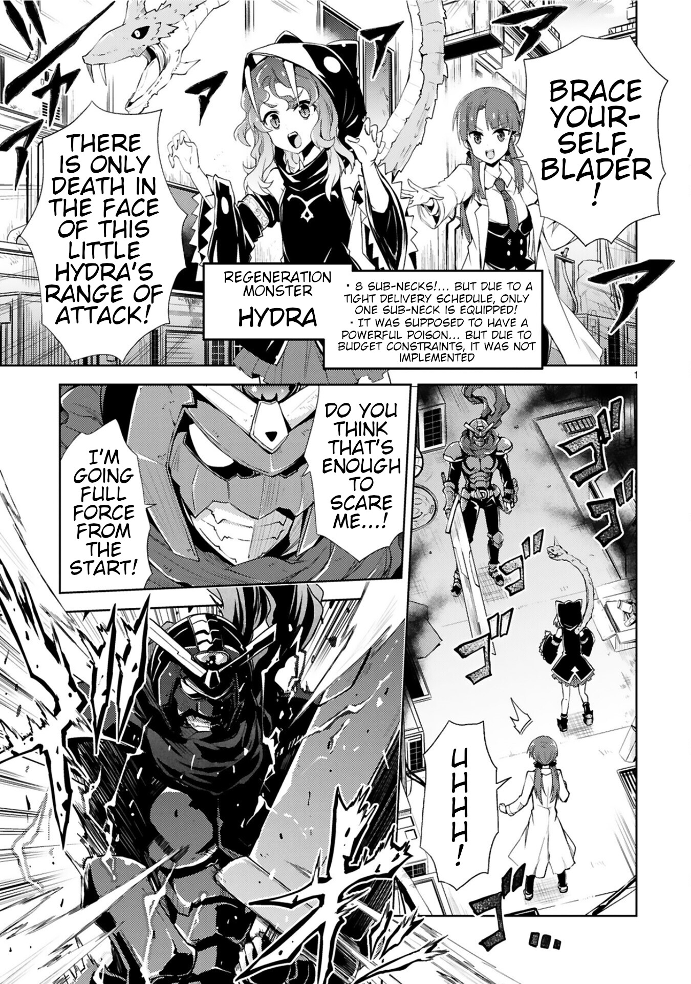 Kuroitsu-San In The Superhuman Research & Development Department - Chapter 7: Divine Swordsman Blader's Resolution