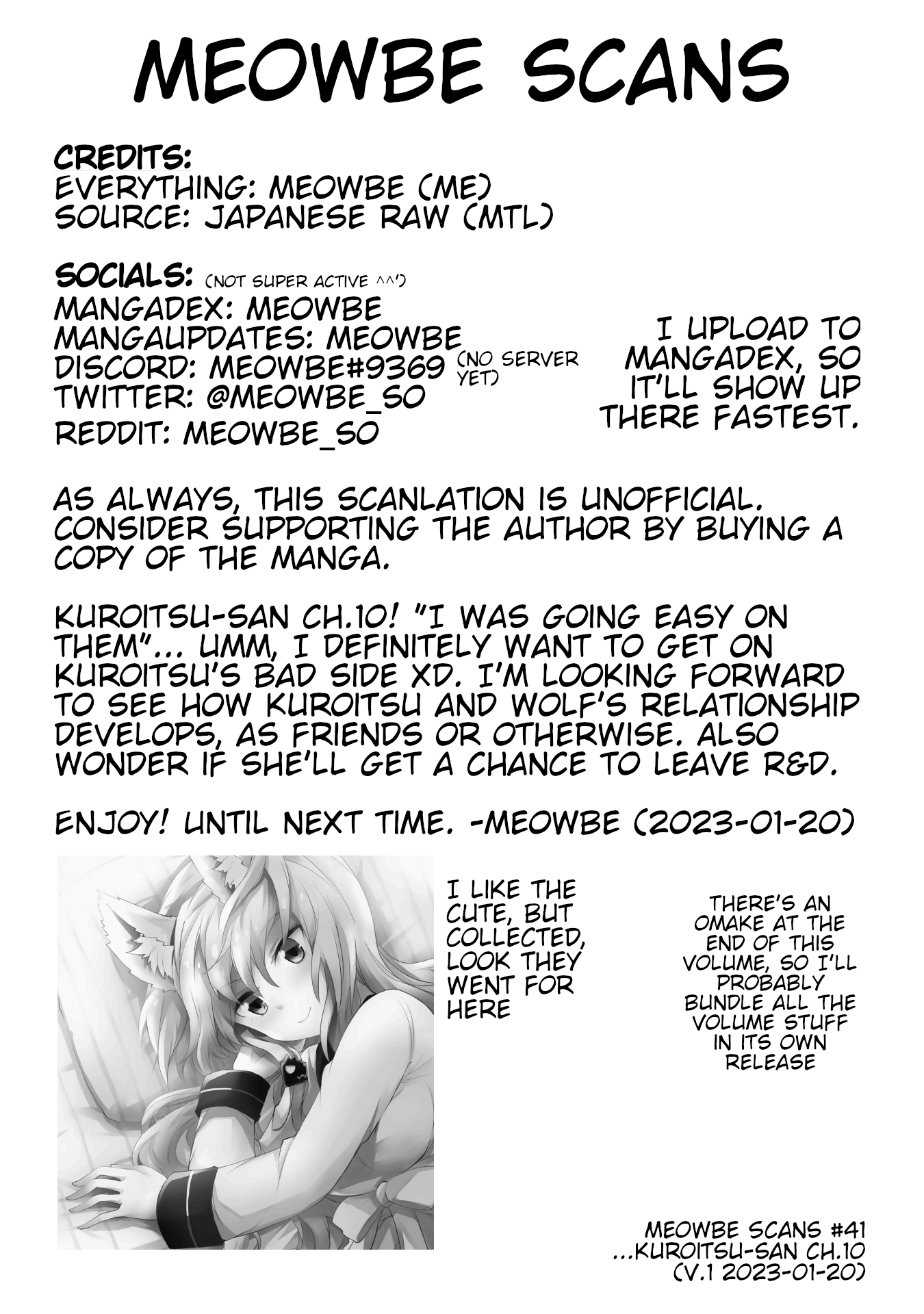 Kuroitsu-San In The Superhuman Research & Development Department - Chapter 10: Puppy Love In A Skirt