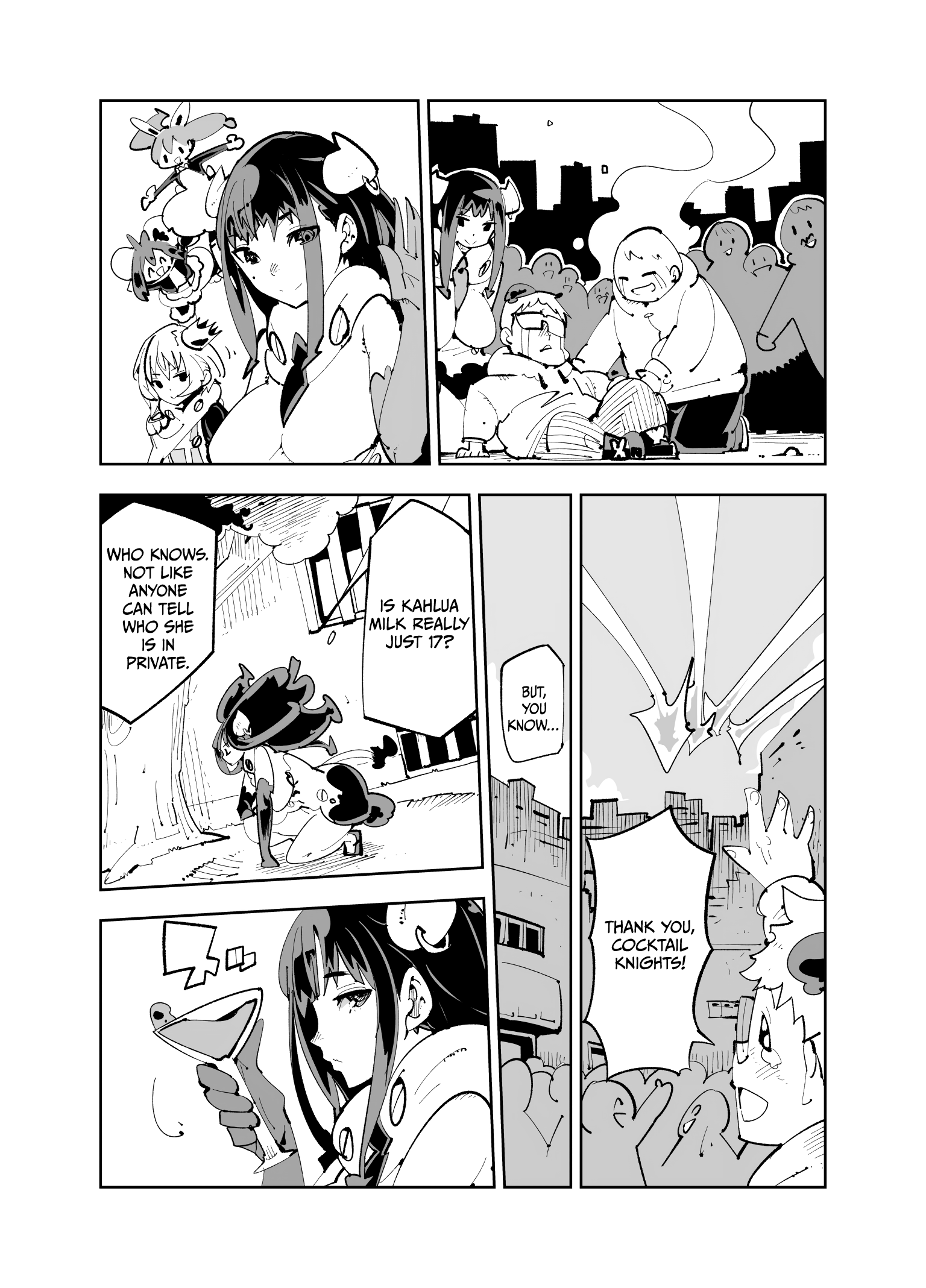 Spill It, Cocktail Knights! - Chapter 15: Chapter ♨: Spill It! Exposition In An Onsen... For Reasons!