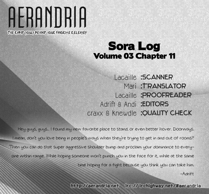 Sora Log - Vol.3 Chapter 11 : Feelings