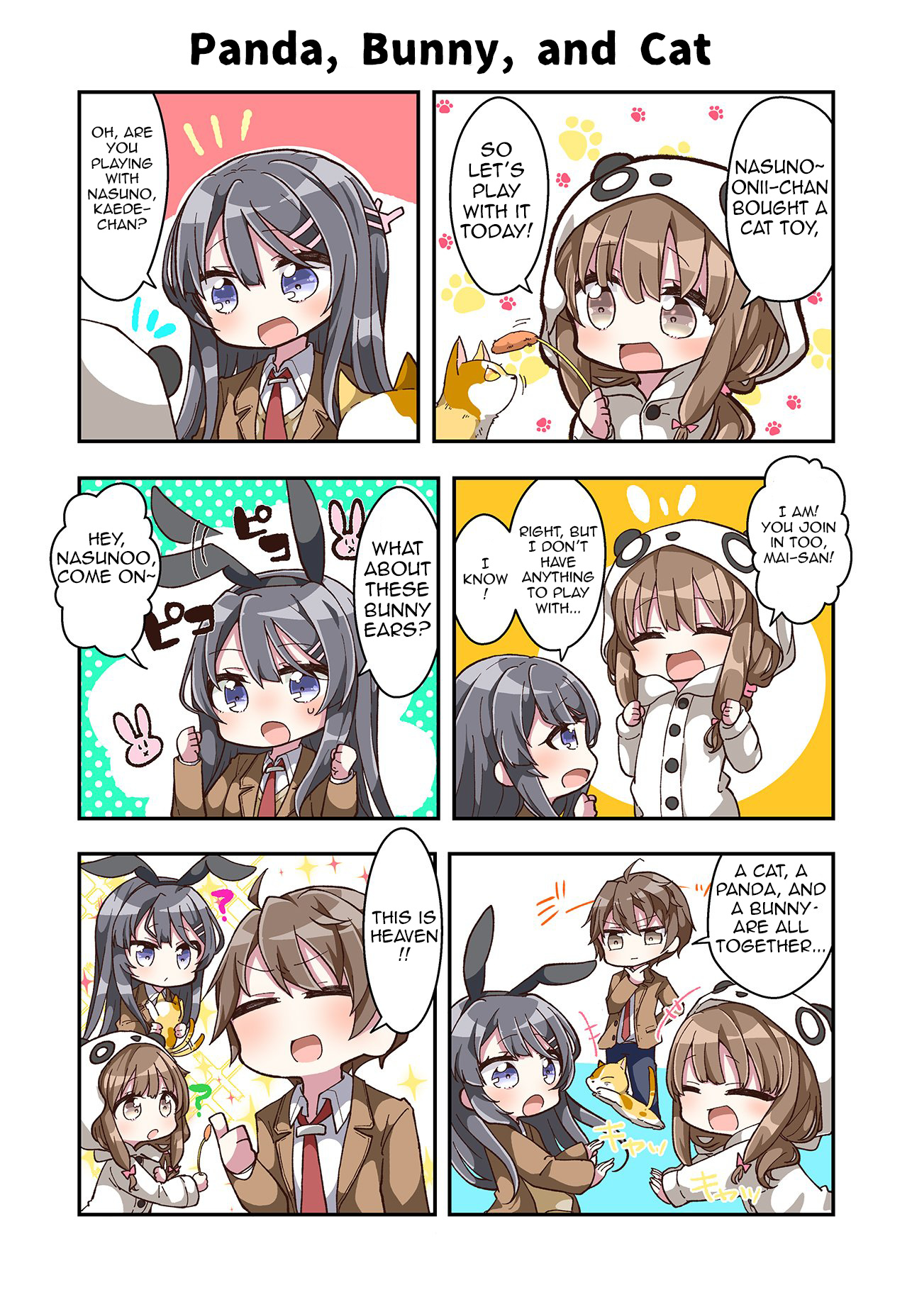 Aobuta 6-Koma - Chapter 12: Panda, Bunny, And Cat