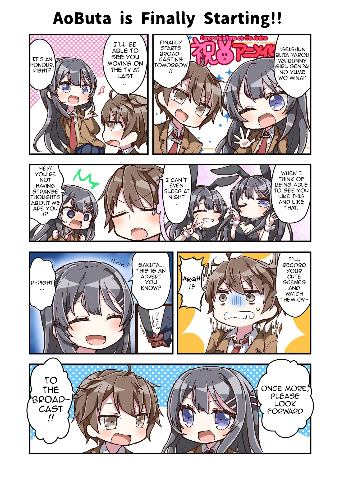 Aobuta 6-Koma - Chapter 1: Aobuta Is Finally Starting!!