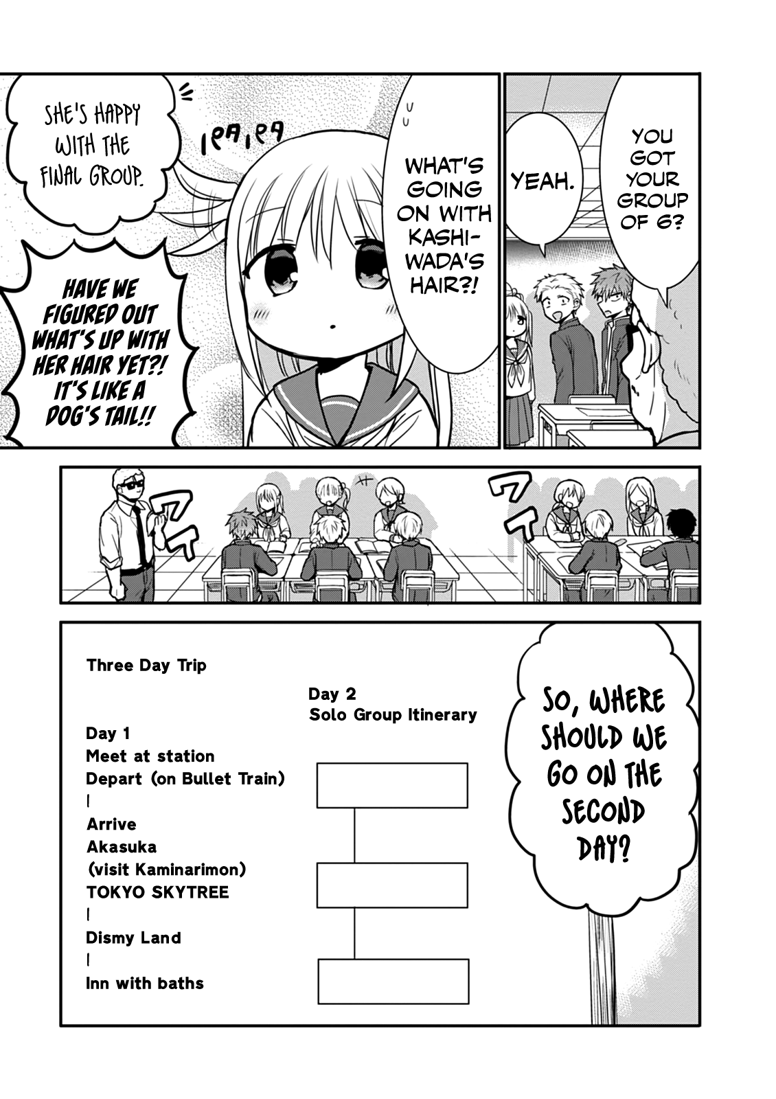 Expressionless Kashiwada-San And Emotional Oota-Kun - Vol.6 Chapter 64: Kashiwada-San And Oota-Kun On The School Field Trip