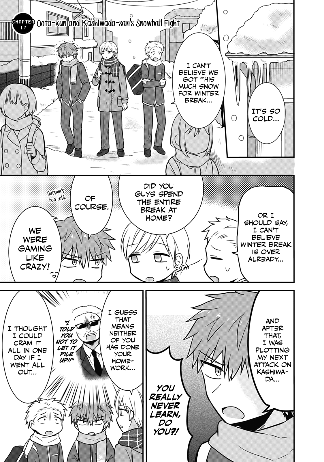 Expressionless Kashiwada-San And Emotional Oota-Kun - Vol.2 Chapter 17: Oota-Kun And Kashiwada-San's Snowball Fight