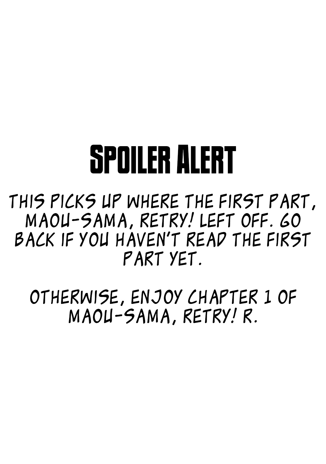 Maou-Sama, Retry! R - Chapter 1: Fujisaki Akane