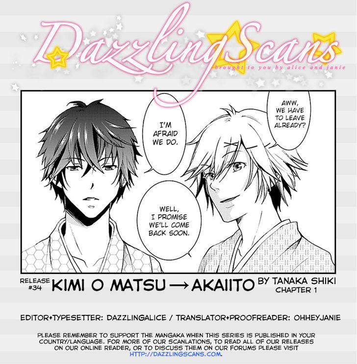 Kimi O Matsu -> Akaiito - Chapter 1