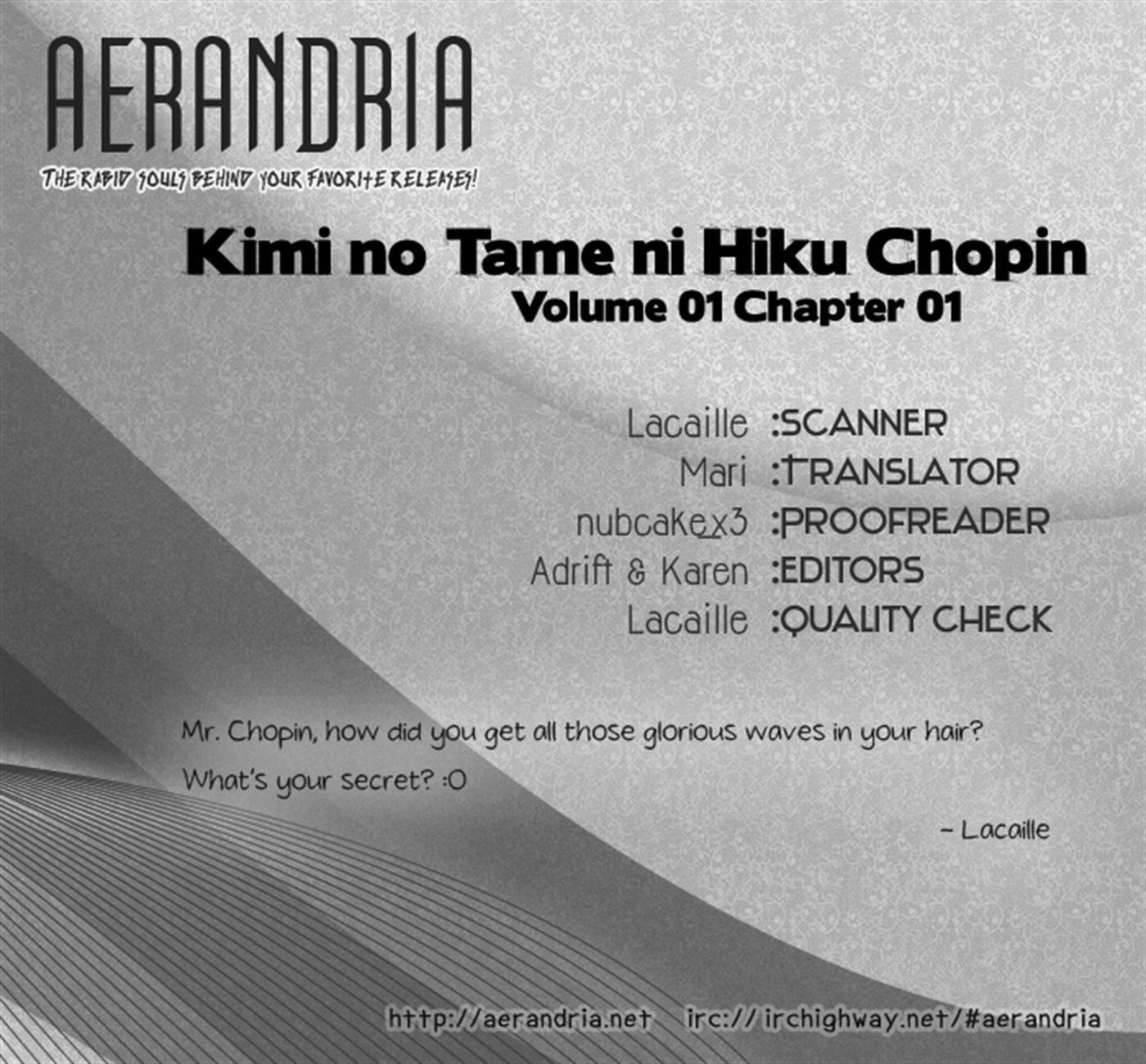 Kimi No Tame Ni Hiku Chopin - Vol.1 Chapter 1