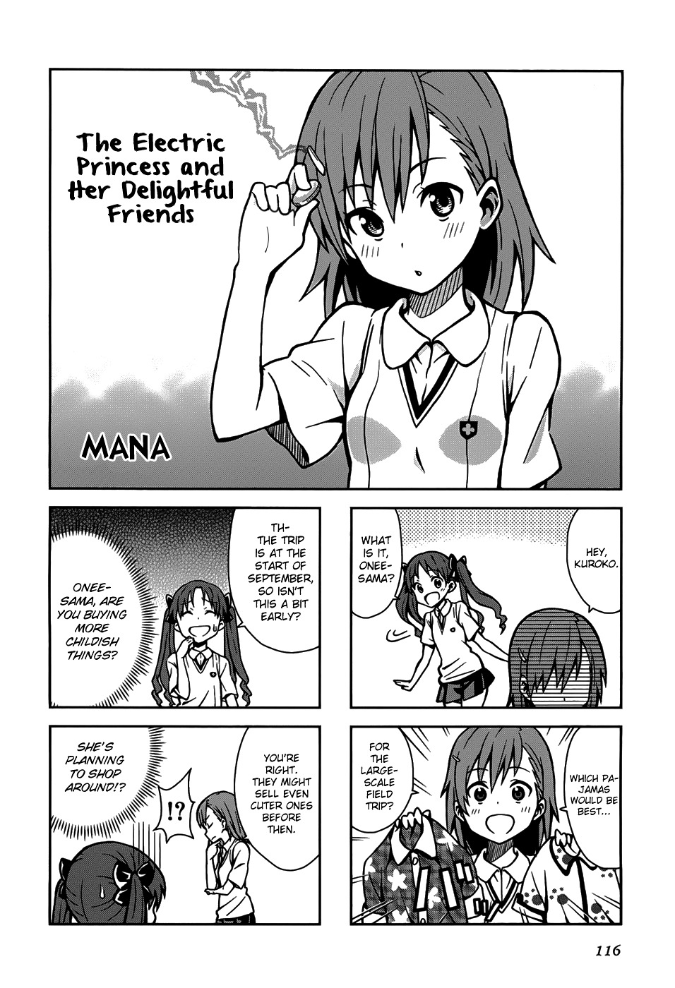 4-Koma Koushiki Anthology - Toaru Kagaku No Railgun X Toaru Majutsu No Index - Vol.1 Chapter 26 : The Electric Princess And Her Delightful Friends