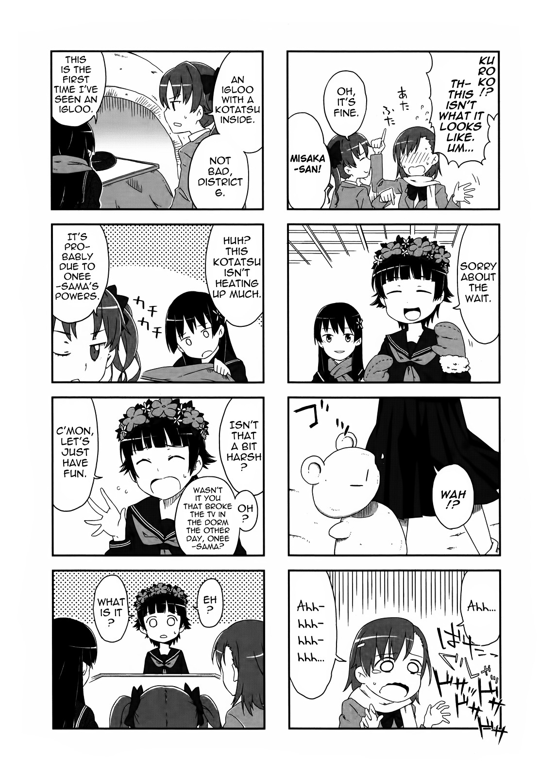 4-Koma Koushiki Anthology - Toaru Kagaku No Railgun X Toaru Majutsu No Index - Chapter 7 : Snow Halation!!!