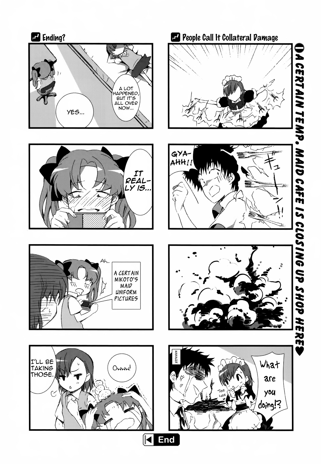 4-Koma Koushiki Anthology - Toaru Kagaku No Railgun X Toaru Majutsu No Index - Chapter 4 : A Certain Temp. Maid Cafe