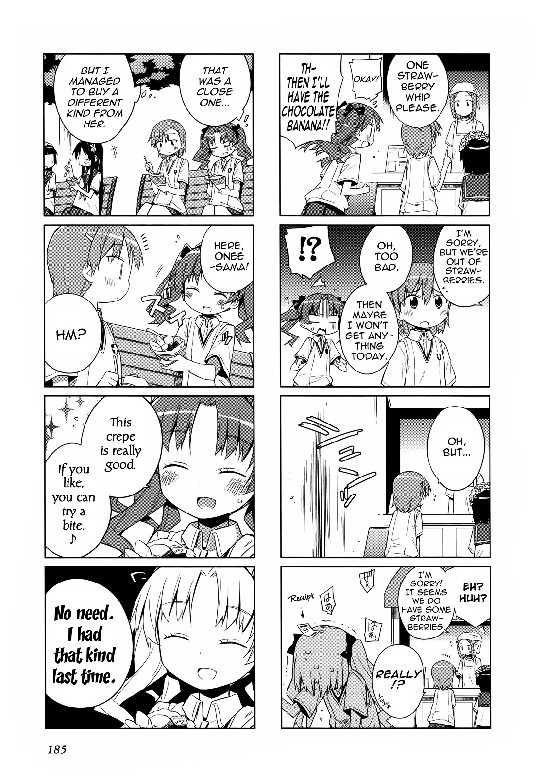 4-Koma Koushiki Anthology - Toaru Kagaku No Railgun X Toaru Majutsu No Index - Chapter 8 : Academy City A La Carte (Part 2)