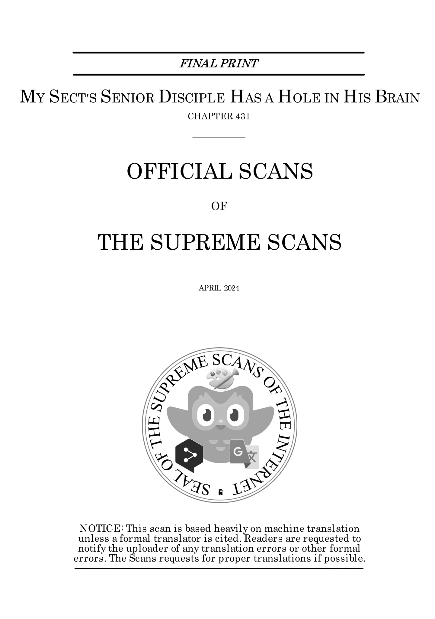 My Sect's Senior Disciple Has A Hole In His Brain - Chapter 431: You Are Crazy! Are You Courtung Death?!