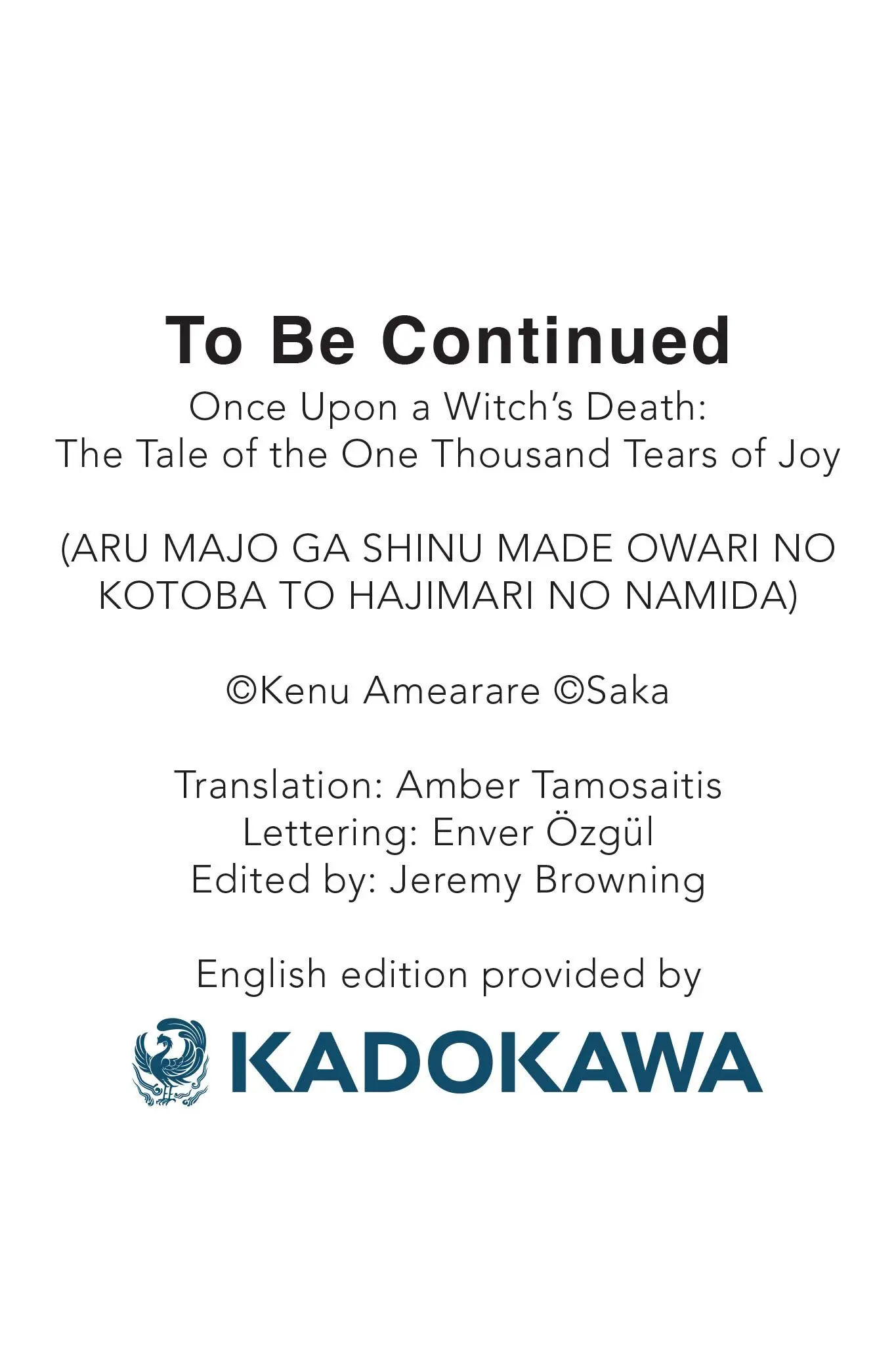 Once Upon A Witch's Death: The Tale Of The One Thousand Tears Of Joy - Chapter 12