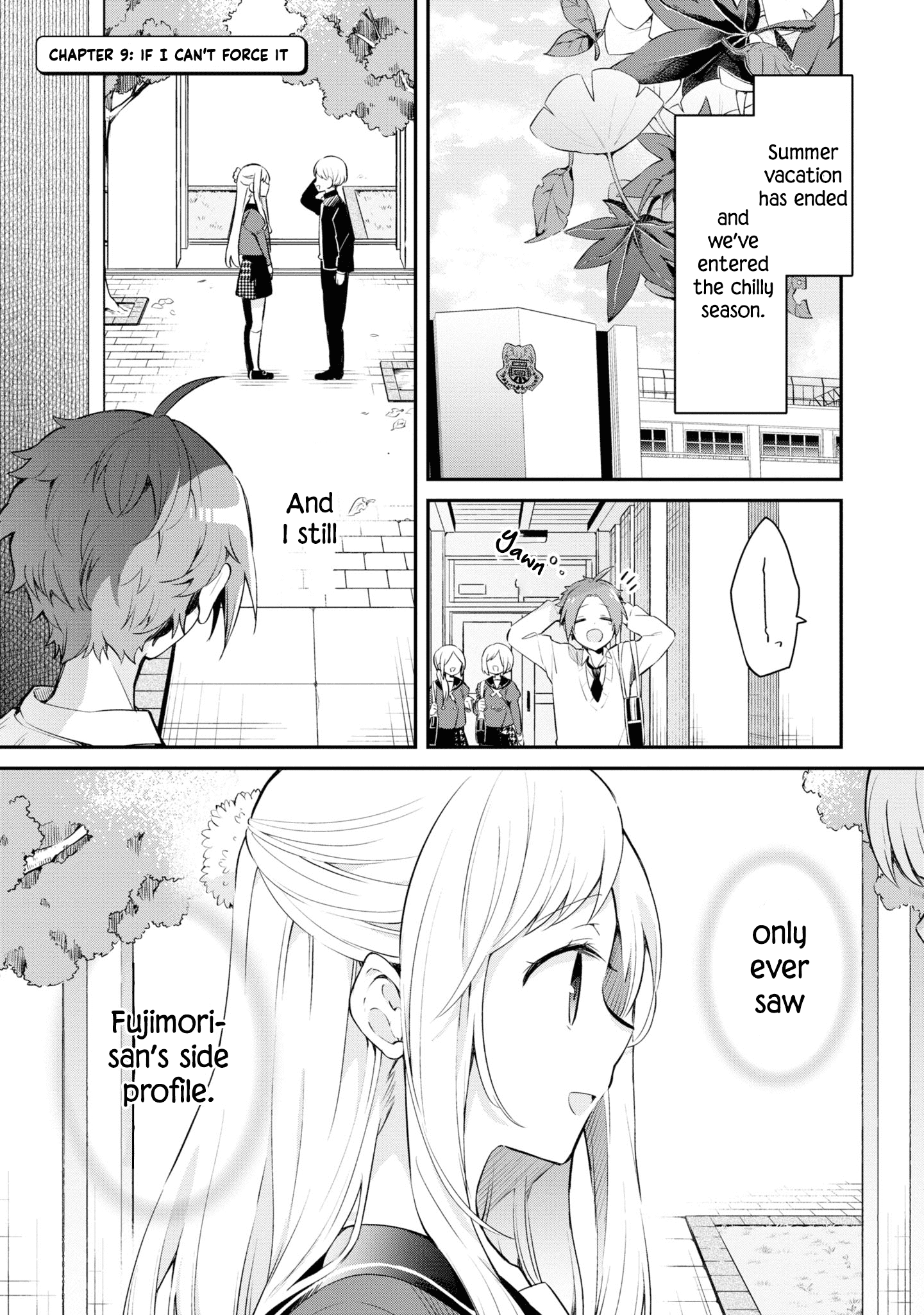 Kimi No Yokogao Shika Mirenai - Chapter 9: I Can't Force It