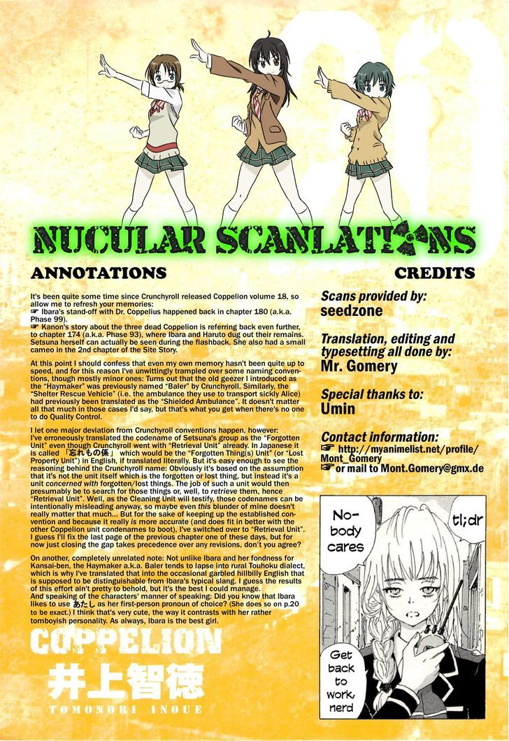 Coppelion - Chapter 188 : The Retrieval Unit