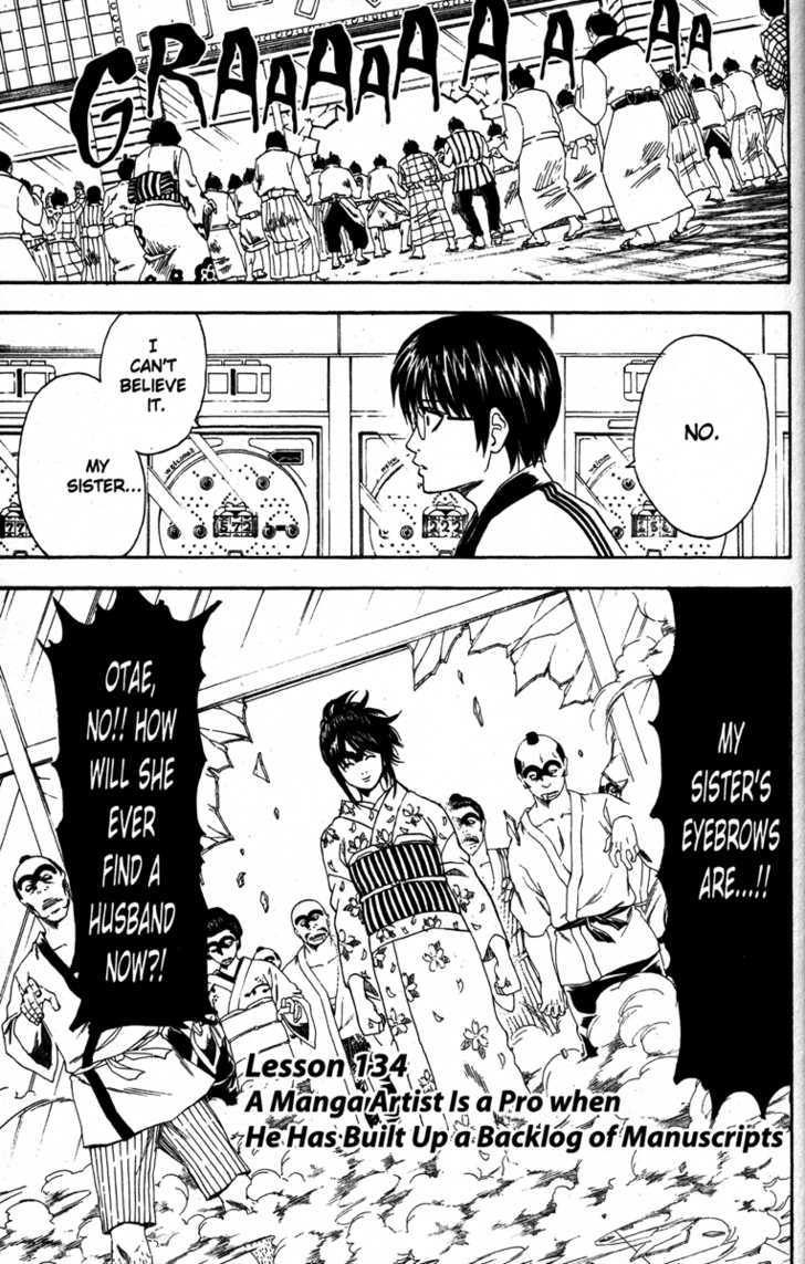 Gintama - Chapter 134 : A Manga Artist Is A Pro When He Has Built Up A Backlog Of Manuscripts