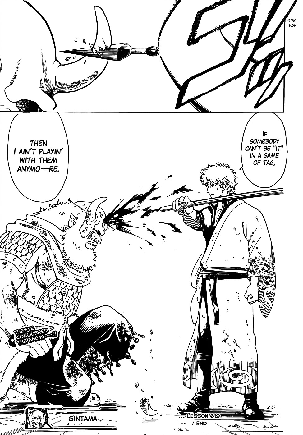 Gintama - Vol.69 Chapter 619 V2 : When You Re Playing Tag, The Faster The Person Who S It Is, The More...