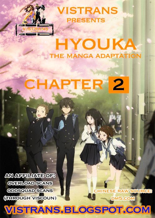 Hyouka - Chapter 2 : The Things I Must Do, I Do Quickly And Simply