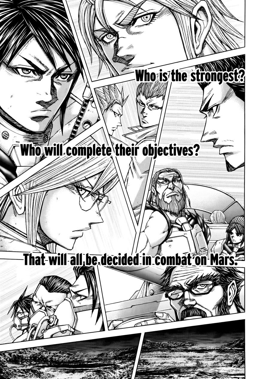 Terra Formars - Chapter 92 : The Front Of Un-Armament - High Above The Military World