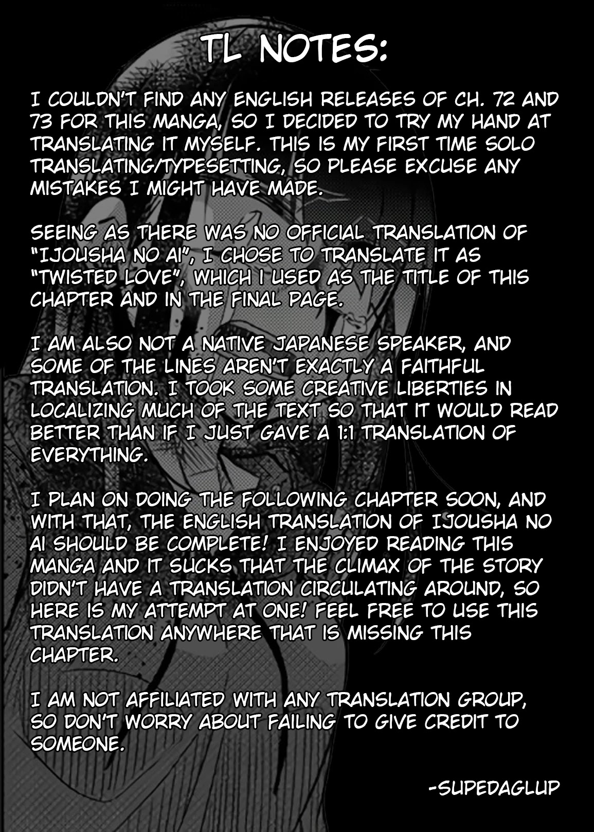 Ijousha No Ai - Chapter 72: Twisted Love