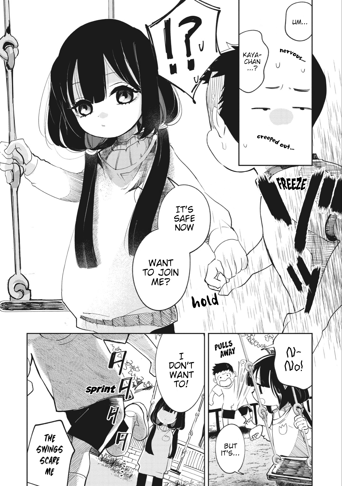 Kaya-Chan Isn't Scary - Vol.1 Chapter 1: Swings Are Not Scary