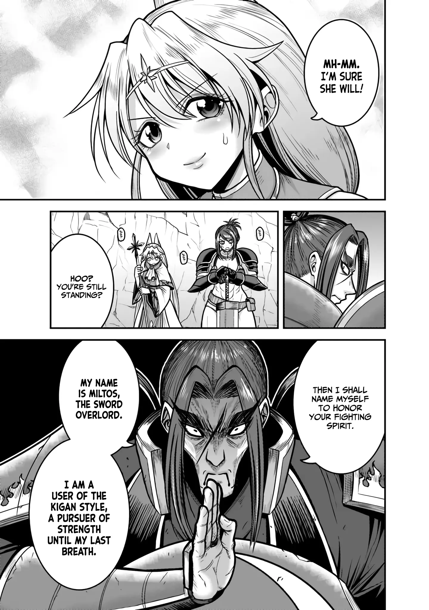 Kujibiki Tokushou Musou Harem-Ken - Vol.10 Chapter 46: The Mighty Wielder Of The Magic Sword, The Sword Warlord Miltos Attacks!