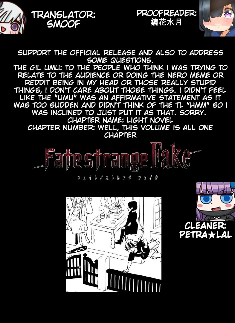 Fate/Strange Fake - Chapter 12.6: The Shadow In The Park - Part 1