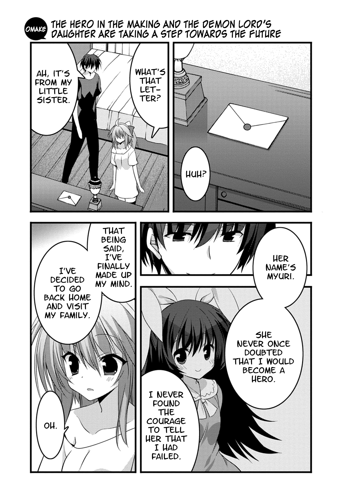 Yuusha Ni Narenakatta Ore Wa Shibushibu Shuushoku O Ketsuishimashita. - Vol.4 Chapter 16.5: Omake: The Hero In The Making And The Demon Lord's Daughter Are Taking A Step Towards The Future