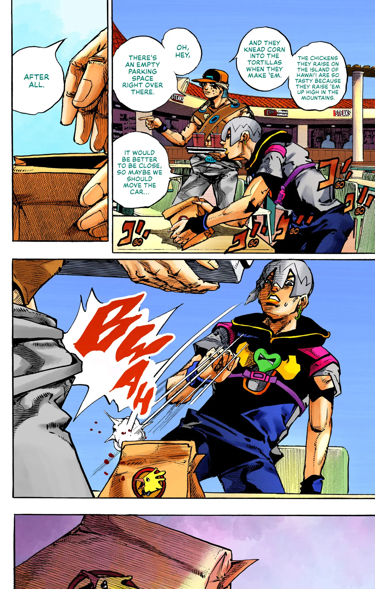 Jojo's Bizarre Adventure Part 9 - The Jojolands (Official Colored) - Vol.2 Chapter 8: Hualalai - Cat Size, Part 3