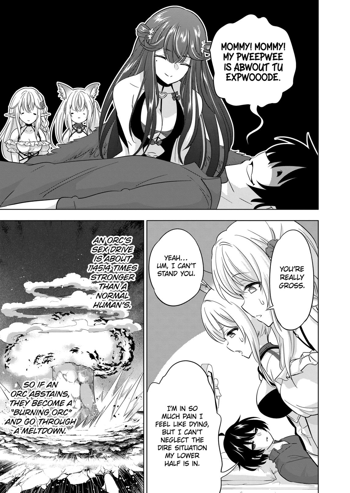 Shijou Saikyou Orc-San No Tanoshii Tanetsuke Harem Zukuri - Chapter 79