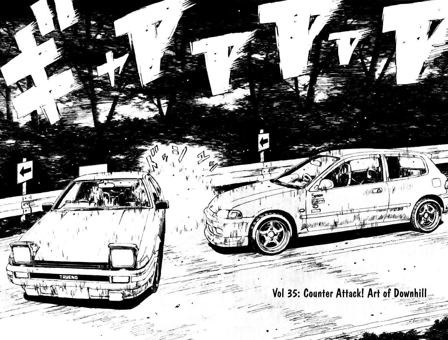 Initial D - Vol.4 Chapter 35 : Counter Attack!  Art Of Downhill!