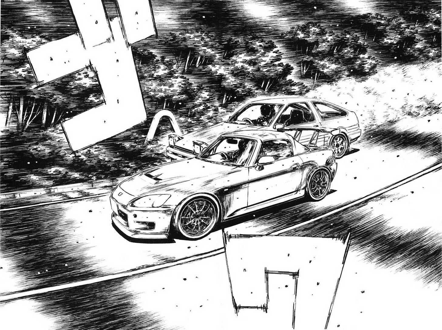 Initial D - Vol.29 Chapter 386 : Break Down The One Hand Steer!! (Last Half)